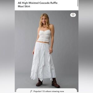 American eagle ruffle maxi skirt size Small